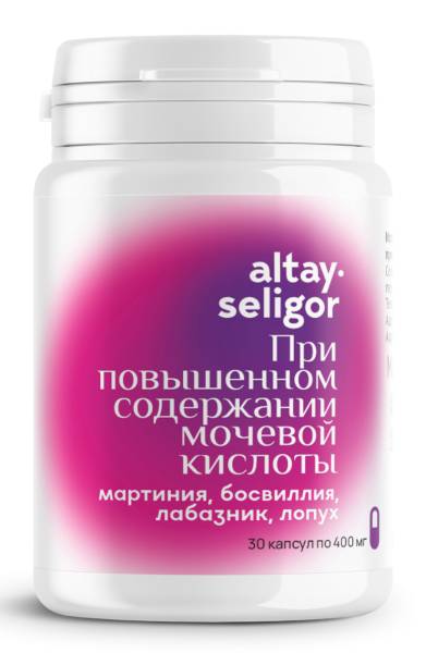 Изображение товара При повышенном содержании мочевой кислоты Алтай-Селигор 30 капсул При повышенном содержании мочевой кислоты Алтай-Селигор 30 капсул фотография
