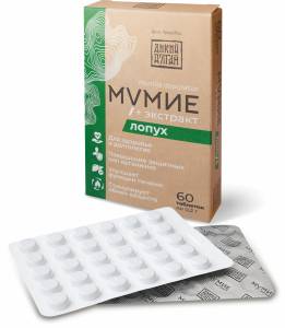 Мумие + Экстракт лопух Дикий Алтай Фарм-Продукт 60 таблеток