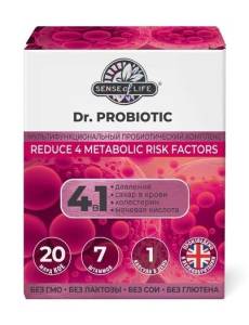 Снижение 4 метаболических факторов риска DR.Probiotic SENSE of life 30 капсул